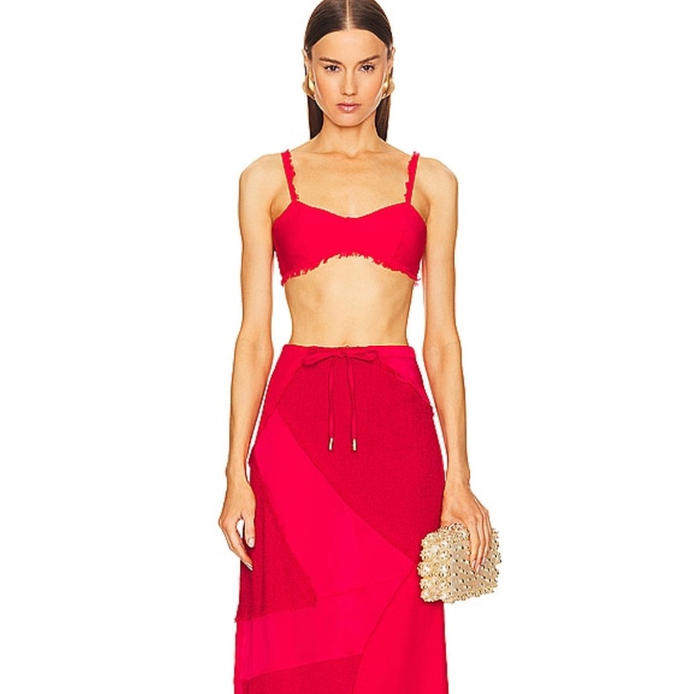 NWT Cult Gaia Eza Red Bralette Top
